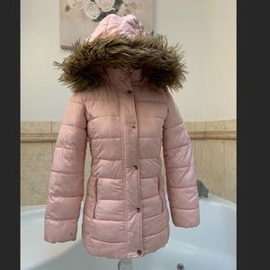 Light Pink Jacket size 8-10 w/detachable hood